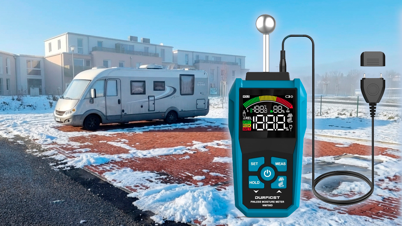 Medidor de humedad DURFICST: cómo detectar filtraciones y humedades ocultas en una autocaravana